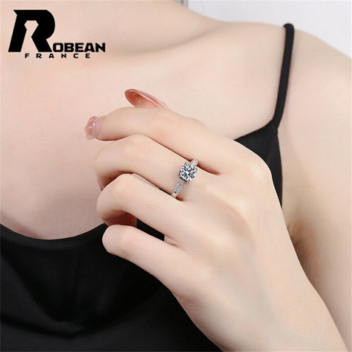 楽天市場】指輪 EU製 ROBEAN モアサナイト リング ダイヤモンド 人工 