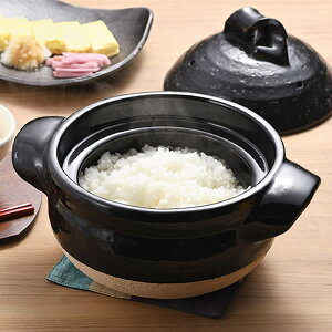ご飯鍋 ごはん鍋 3合ごはん鍋 陶器 土鍋 信楽焼 ごはん 鍋直火 ごはん やきもの 米 カレー鍋 おかゆ 釜めし 3合炊き ガスコンロ ガスレンジ かまどご飯 mk-024