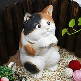 【6月4日20時開始20%OFFクーポン配布中】幸福ねこ置物信楽焼！陶器の可愛いネコ置物！インテリア しがらきやき ねこ やきもの 猫置物 猫 縁起物 ギフト[ok-0051]