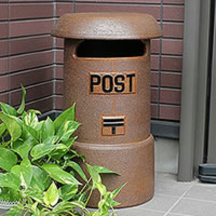 楽天市場】信楽焼陶製レトロ茶ポスト(小)【名前入れ可】陶器郵便受け 