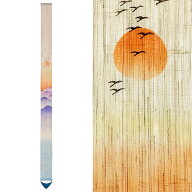 細タペストリー 初雁 はつかり 京都 洛柿庵 らくしあん 麻100％ 手染め 秋 和モダン インテリア
