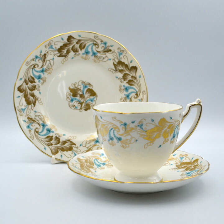 楽天市場】ヴィンテージ トリオ ティーカップ＆ソーサー Coalport 