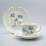 ヴィンテージ トリオ ティーカップ＆ソーサー Wedgwood ウェッジウッド Ice Rose アイスローズ イギリス …