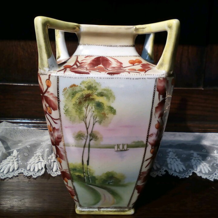 楽天市場 アンティーク雑貨 インテリア オールドノリタケ 花瓶 バース Nipponマーク 1800年代末 英国輸出用 全てハンドペイント 手描き 英国雑貨 トゥーシェ 楽天市場 アンティーク雑貨 インテリア オールドノリタケ 花瓶 バース Nipponマーク 1800年代末 英国輸出用 全てハンドペイント 手描き 英国雑貨 トゥーシェ