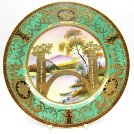 アンティーク食器 メイトー プレート・小皿 ハンドペイント（手描き）・金彩 小皿にしては大きめ 1930年頃 美品