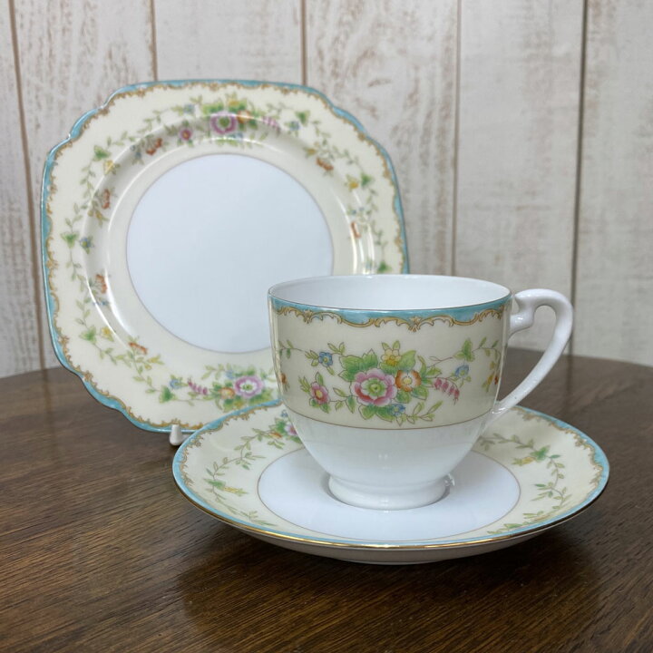 楽天市場】アンティーク トリオ ティーカップ&ソーサー Noritake  