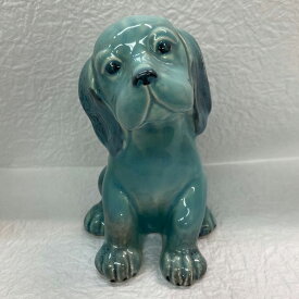 ヴィンテージ フィギュア ビーグル 犬 青 Beswick ベズウィック イギリス 1955-1972年頃 アンティーク 置物 インテリア 雑貨 陶磁器 動物