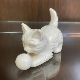 ヴィンテージ フィギュア 猫 素体 白 Goebel ゲーベル 旧西ドイツ アンティーク 置物 インテリア 雑貨 陶磁器 動物 ゴーベル