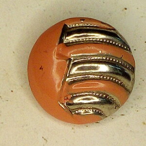 アンティーク ボタン アールデコ メタル 22mm 1930年頃 ヴィンテージ ソーイング 裁縫 手芸 雑貨 かわいい メール便OK