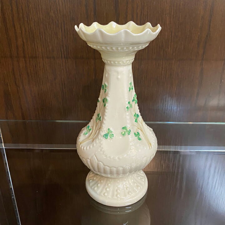 楽天市場】アンティーク 花瓶 シャムロック Belleek ベリーク 