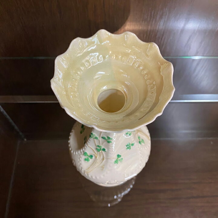 楽天市場】アンティーク 花瓶 シャムロック Belleek ベリーク 