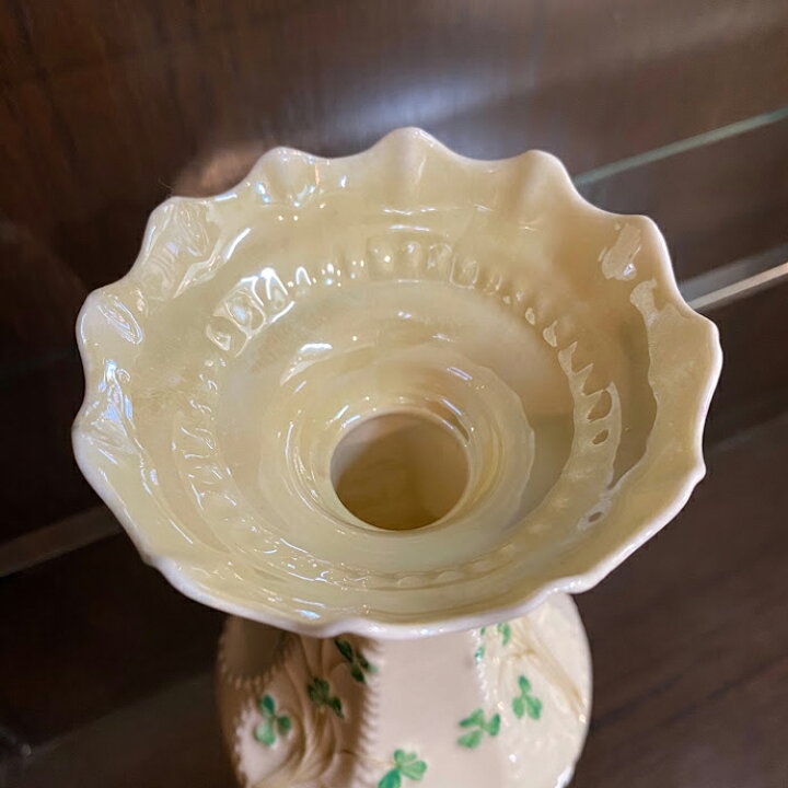 楽天市場】アンティーク 花瓶 シャムロック Belleek ベリーク 