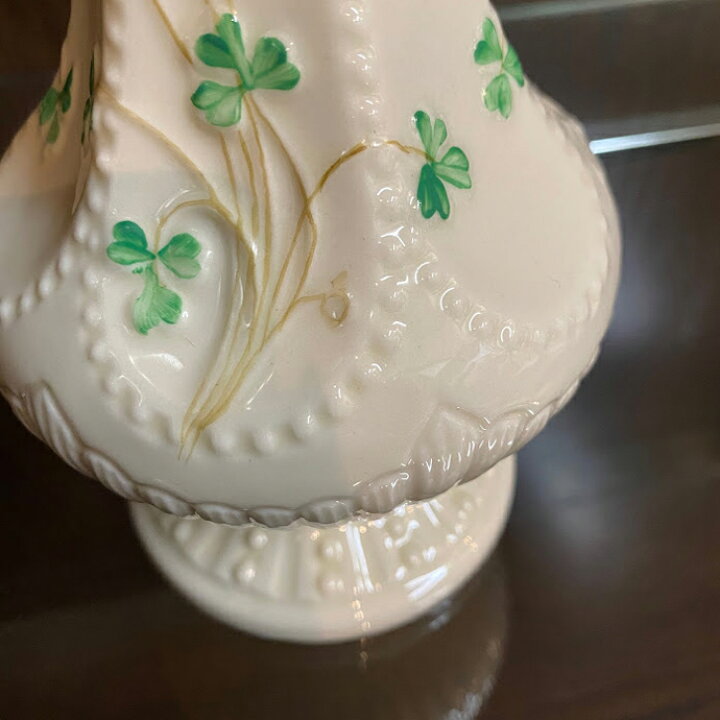 楽天市場】アンティーク 花瓶 シャムロック Belleek ベリーク 
