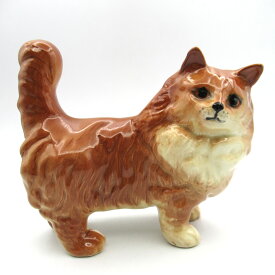 ヴィンテージ フィギュア ペルシャ猫 ジンジャー Beswick ベズウィック イギリス 1948-1954年頃 アンティーク インテリア 欧州雑貨 置物 オブジェ フィギュリン 陶磁器 動物
