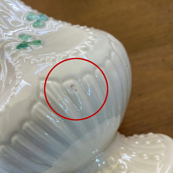 楽天市場】アンティーク 花瓶 シャムロック Belleek ベリーク