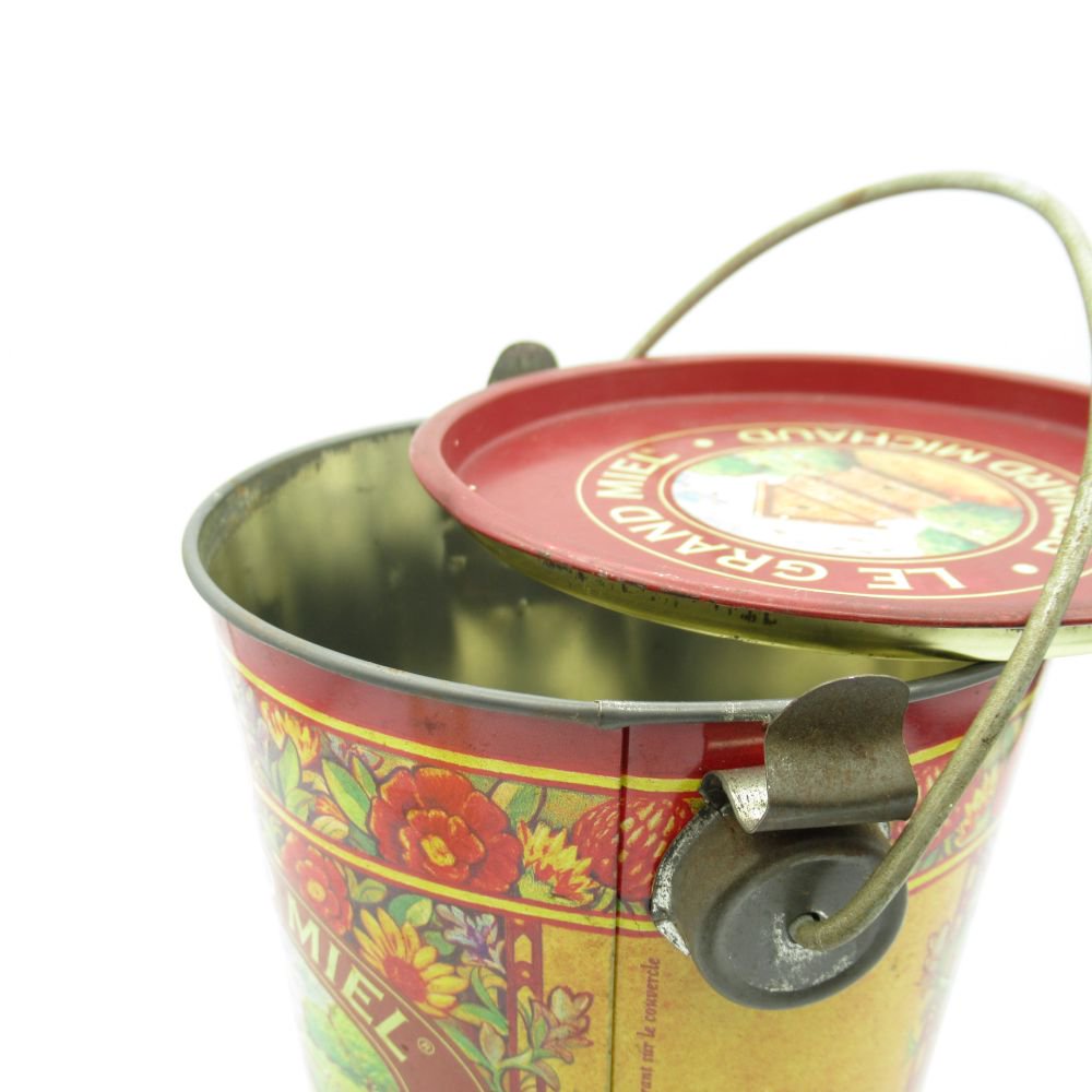 アンティーク雑貨・インテリア ティン缶（ブリキ缶） 小物入れ フランス やや大きめ レトロ感 可愛い | 英国雑貨「トゥーシェ」