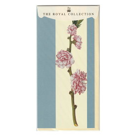 英国製 グリーティングカード ザ・ロイヤルコレクション Peach Blossom 封筒つき 輸入 文房具 手紙 多目的 大人 おしゃれ 花柄 メール便OK