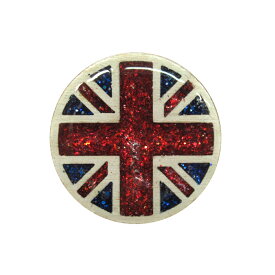 ハンドメイド 木製 ピンバッジ ユニオンジャック 大 英国製 ベクベクメイクス Bekbek Makes イギリス 国旗 ブローチ おしゃれ かわいい 軽い メール便OK