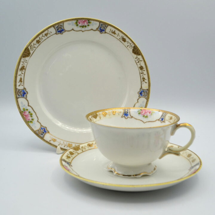 楽天市場】アンティーク トリオ ティーカップ&ソーサー Noritake 