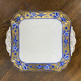 アンティーク B&Bプレート Shelley シェリー Blue Swallows ブルースワローズ 1913-1926年頃 イギリス ヴィンテージ 食器 陶磁器 キッチン雑貨 テーブルウェア 大皿 角皿
