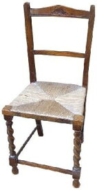 アンティーク 家具 木製 エルム チャーチチェア ペーパーコード A 1950年頃 英国直輸入 ヴィンテージ 中古 インテリア 雑貨 椅子