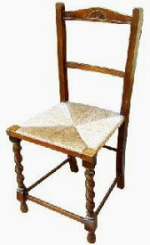 アンティーク 家具 木製 エルム チャーチチェア ペーパーコード A 1950年頃 英国直輸入 ヴィンテージ 中古 インテリア 雑貨 椅子