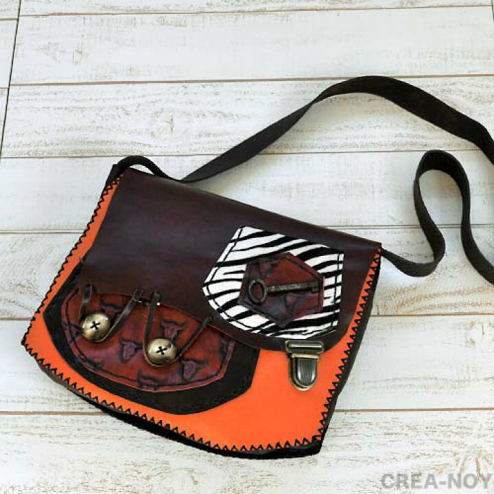 楽天市場】ハンドメイド レザー ショルダーバッグ CREA-NOY クレア 