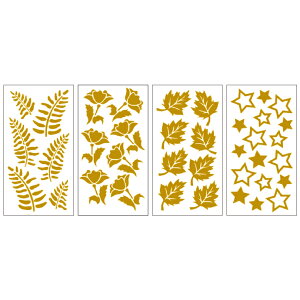 耐水 転写シール ゴールド ステッカー インテリア DIY 小物 リメイク リフォーム アレンジ デコレーション メール便OK