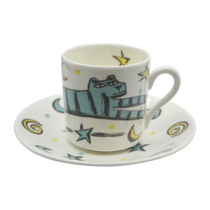 英国製 デミタス コーヒーカップ&ソーサー スターゲイザー Gillian Naylor キッチン 欧州雑貨 食器 テーブルウェア 茶器 ティーセット ボーンチャイナ エスプレッソ かわいい おしゃれ ギフト