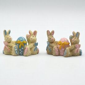 英国製 ミニチュア ラビット Mサイズ イースターエッグ アップコットコレクション インテリア 欧州雑貨 置物 オブジェ フィギュア レジン 動物 兎 卵