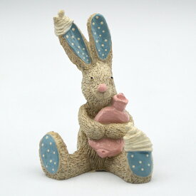 英国製 ミニチュア ラビット Lサイズ おやすみなさい アップコットコレクション インテリア 欧州雑貨 置物 オブジェ フィギュア レジン 動物 兎 水まくら 在庫限り