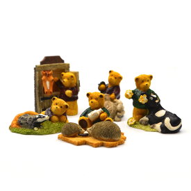 英国製 ミニチュア テディベア ファームベア インテリア雑貨 置物 動物 熊 クマ アップコットコレクション