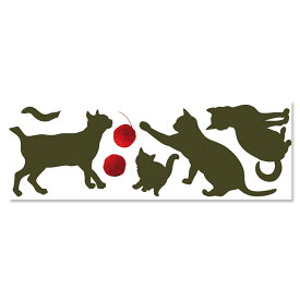 【訳あり】 ウォールステッカー シルエットキャット Lサイズ 100×35cm イタリア直輸入 Crearreda 壁紙 リビング キッチン DIY リメイク リフォーム デコレーション おしゃれ シート ウォールデコール 動物 猫