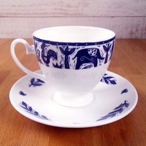 Gillian Naylor ティーカップ&ソーサー トライバル 英国製 キッチン 欧州雑貨 食器 テーブルウェア 茶器 ティーセット ボーンチャイナ かわいい おしゃれ ギフト プレゼント 贈り物