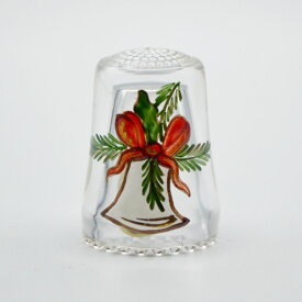 ドイツ製 ガラス シンブル クリスマス・ベル ハンドペイント ULLMANN GLASS ウルマングラス ソーイング 裁縫 インテリア 雑貨 かわいい 指貫 Xmas 鐘