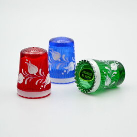 ドイツ製 ガラス シンブル 花柄 ハンドペイント ULLMANN GLASS ウルマングラス ソーイング 裁縫 インテリア 雑貨 かわいい 指貫