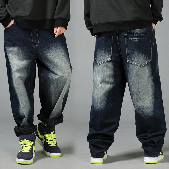 楽天市場 デニム カーゴパンツ メンズ 大きいサイズ ゆったり ワイドパンツ デニムパンツ バギーパンツ ジーパン 大き目 太め ジーンズ ダンス衣装 ヒップホップ ストリート系 B系 春 夏 秋 冬 東栄shop