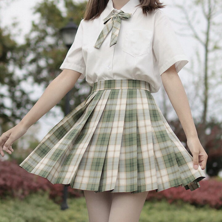 楽天市場】リボン付き 制服 スカート チェック柄 スクール スカート  