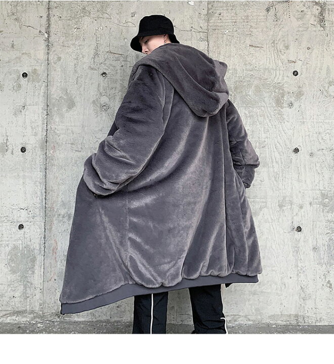 楽天市場】ボアコート メンズ ファー ロングコート フェイクファー 