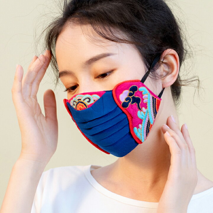 楽天市場 数量限定 夏用 洗えるマスク デザインマスク 刺繍マスク 高級マスク 立体プリーツマスク カラーマスク 布マスク おしゃれ 大人 男女兼用 洗える ファッションマスク 痛くない ハンドメイド オリジナル 繰り返し使用可能 手作りマスク 手づくりマスク 手芸