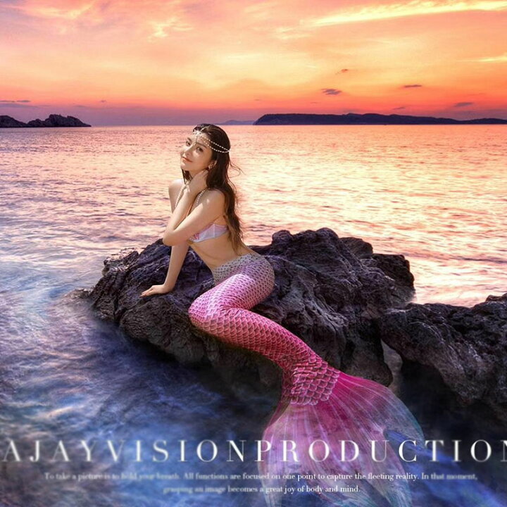 楽天市場】レディース 水着 大人用 人魚 水着 ビキニ 人魚姫 フィン  