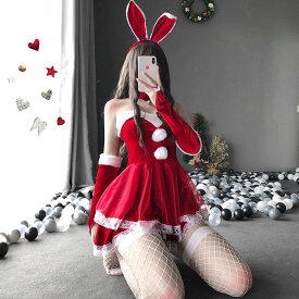 翌日発送 サンタ コスプレ セクシー 兎 兎耳 うさぎ ウサギ カチューシャ クリスマス コスプレ サンタコス 大人 コスチューム レディース 可愛い サンタクロース クリスマスコスチューム パーティー ミニスカサンタ 余興 パーティ ミニスカサンタ