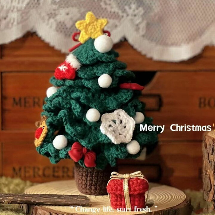 楽天市場 クリスマスツリー 卓上 cm ミニツリー クリスマスツリー 毛糸 手編み 編み物 ハンドメイド クリスマス飾り オーナメント おしゃれ 雰囲気満々 暖かい 玄関 デスク 置物 テーブル 部屋 可愛い グリーン インテリア 手のひらサイズ ギフト プレゼント 東栄shop