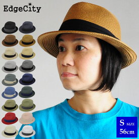帽子 麦わら帽子 メンズ レディース ハット ストローハット 中折れハット 日よけ 紫外線 UVカット フェス エッジシティ EdgeCity