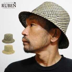 帽子 バケットハット バケハ 麦わら メンズ レディース ルーベン Ruben RUS-1356