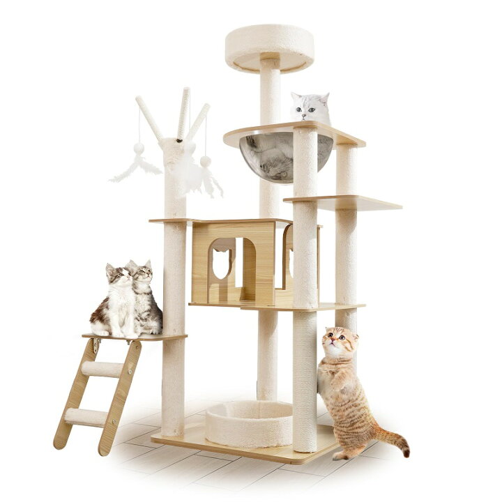 楽天市場】【限定15％OFF】キャットタワー 猫タワー 木製キャット 