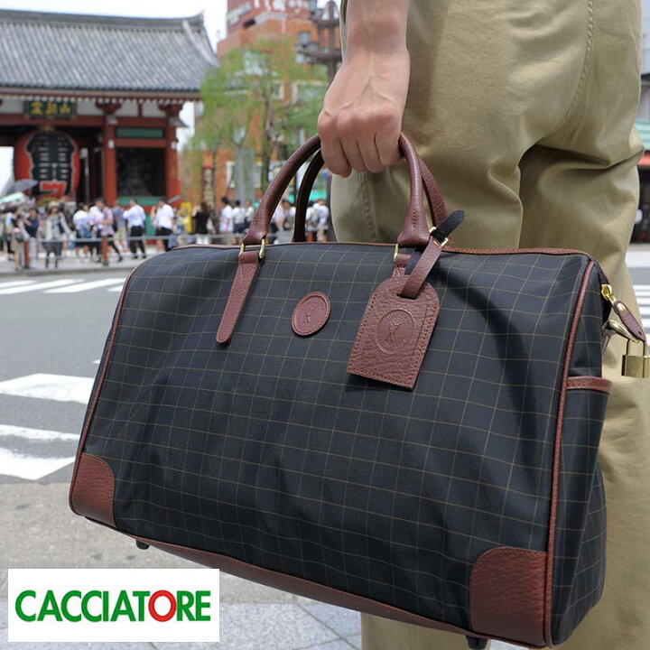 楽天市場 Cacciatore 日本製ボストンバッグ 鍵付き ブラック 男性用 メンズ ボストン バック 旅行 2泊 2way ショルダー ナイロン 上品 おしゃれ 鞄 かばん バッグ 送料無料 楽ギフ 包装 メンズバッグ専門店 紳士の持ち物