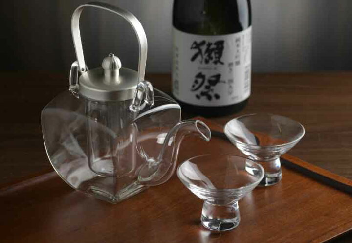 楽天市場】ガラス製ちろり 銀蓋 盃2個セット チロリ 日本製 冷酒 徳利