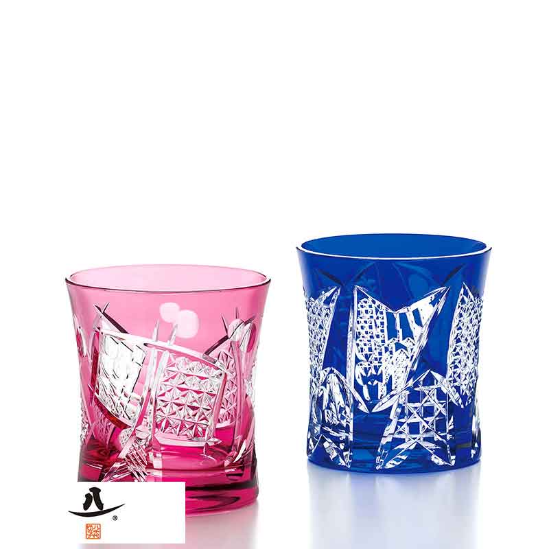 八千代切子 タンブラー ブランデー ロックグラス ペア 2個セット 【送料無料】 日本酒・焼酎グラス