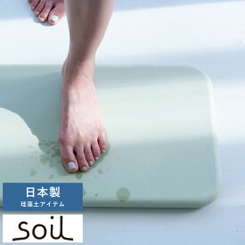 珪藻土 バスマット 日本製 国産 soil BATH MAT ノンアスベスト 足ふきマット 風呂場 速乾 小さい コンパクト